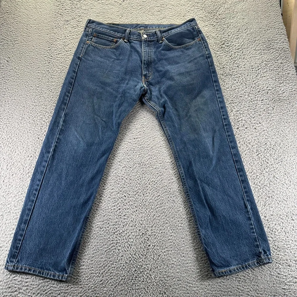 Levi's 505 Jeans Mens 36x30 Blue Cotton Denim Straight Leg‎ Faded Workwear